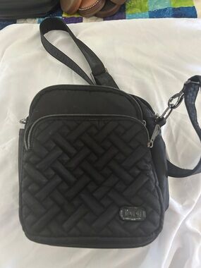 Black Quilted Crossbody Bag  Lug